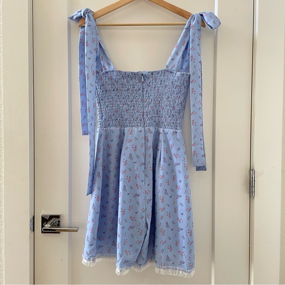 House Of CB ‘Lana’ Jumpsuit Romper Blue Floral Small (Shortened) Size S - Picture 4 of 11